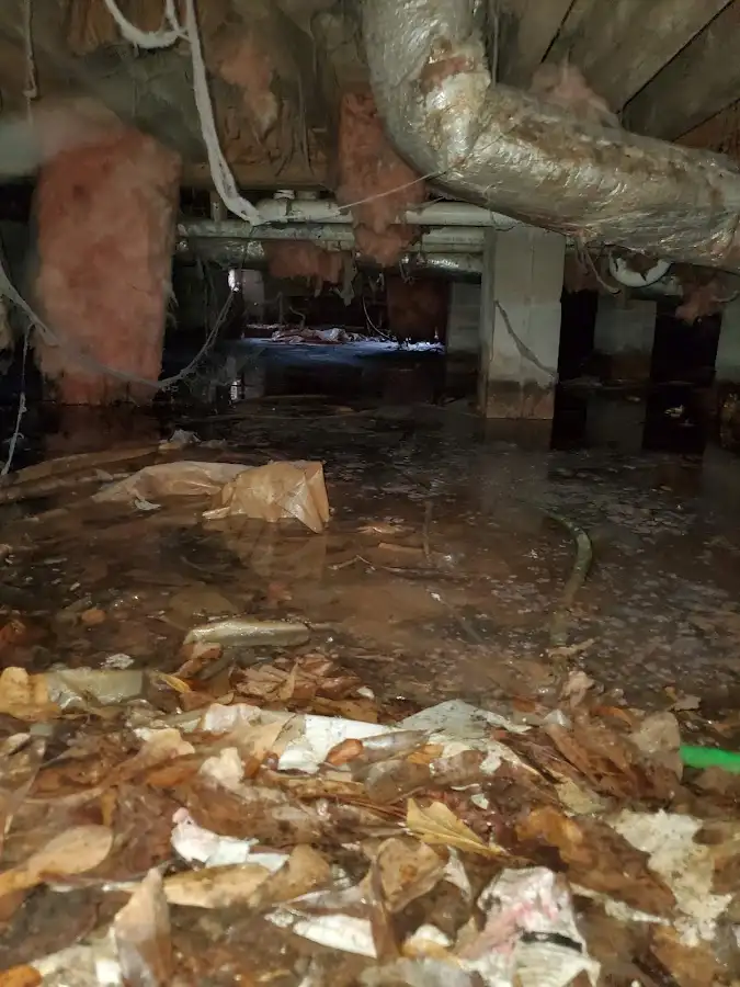 Crawl space flood assessment for Commercial Water Damage Restoration in Middle Paxton