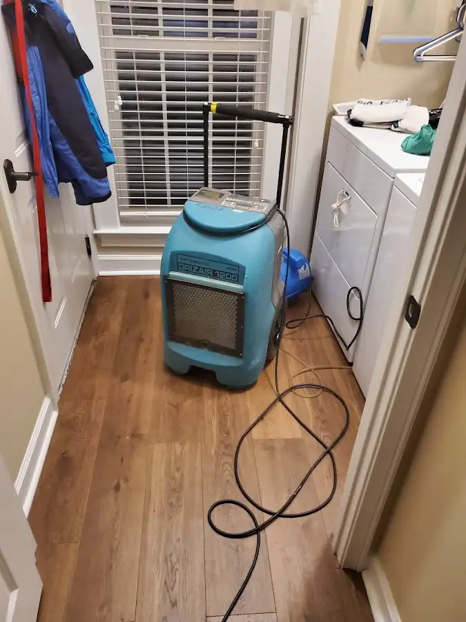 Commercial dehumidifier deployed for Flood Damage Cleanup in Middle Paxton